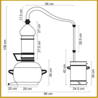 DESTILLEERKETEL 17 - KOLOM (LOS) - 30L