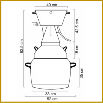 DESTILLEERKETEL 27 - STOOM - 50L