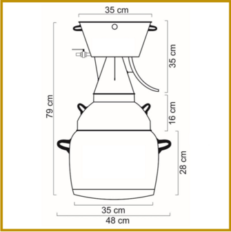 DESTILLEERKETEL 26 - STOOM - 20L