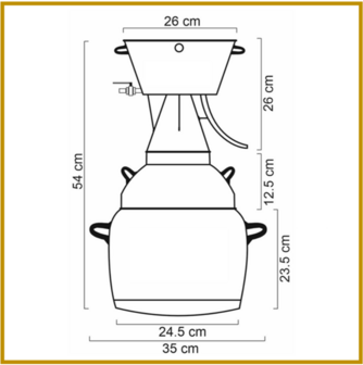 DESTILLEERKETEL 25 - STOOM - 10L