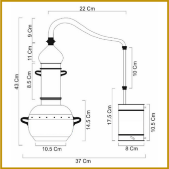 DESTILLEERKETEL 07 -  KOLOM (VAST) - 1.5L