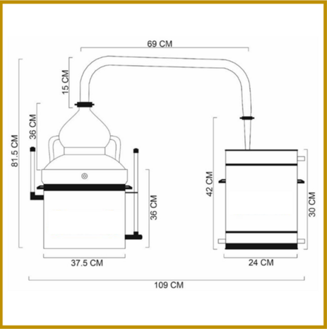 DESTILLEERKETEL 30 - ABM - 30L