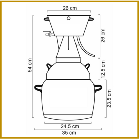 DESTILLEERKETEL 25 - STOOM - 10L